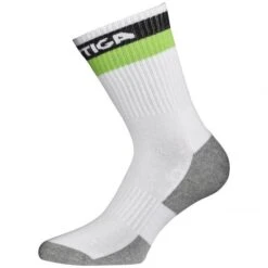 Table Tennis Footwear: Stiga Socks Prime High – White/green/black(size 39-42) PACK OF 2 FOR £5