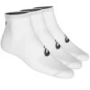 Table Tennis Footwear: Asics Quarter Socks (Pack Of 3) – White