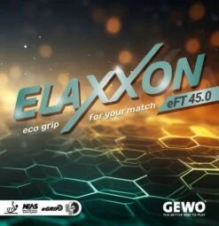 Table Tennis Rubber: GEWO Rubber Elaxxon EFT 45.0