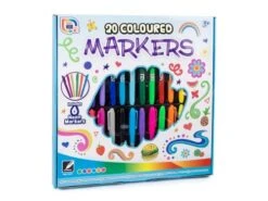Craft Hub 20 Marker Pens With 6 Neon Colours
