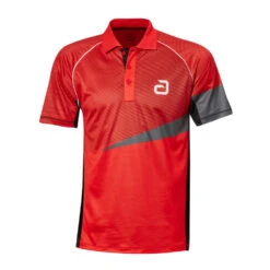 Table Tennis Clothing: Andro Tilston Shirt – Red/Black
