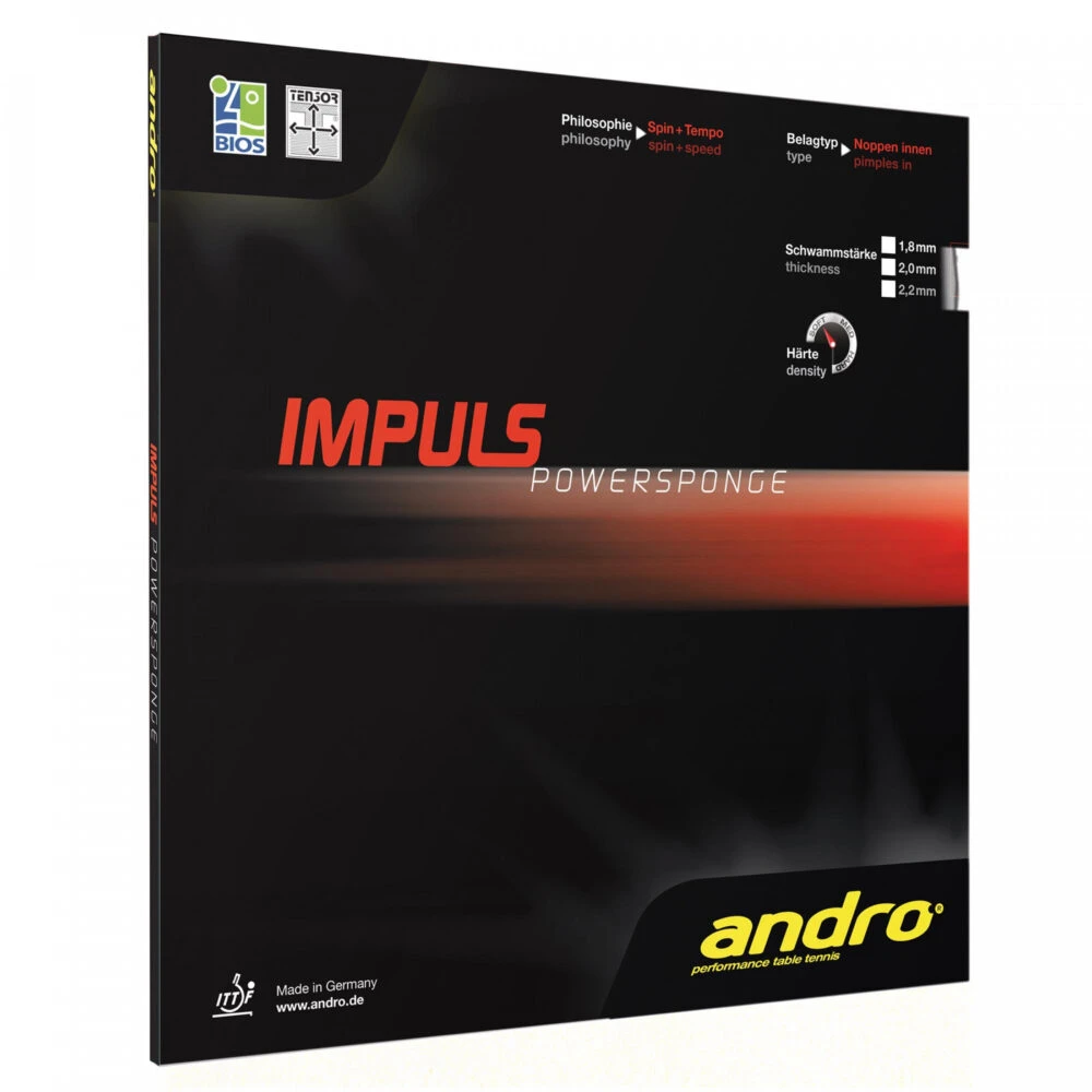 Table Tennis Rubber: Andro Impuls Powersponge