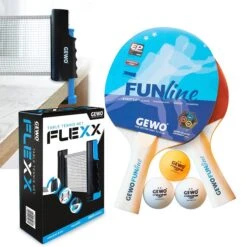 Table Tennis Bat: Gewo Double Fun Bat Set & Stretch Net
