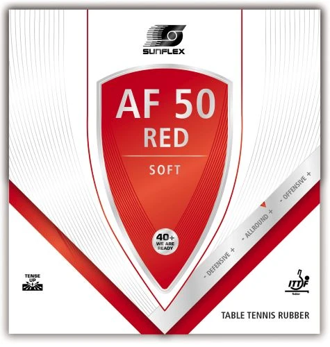 Table Tennis Rubber: Sunflex Rubber AF 50 RED
