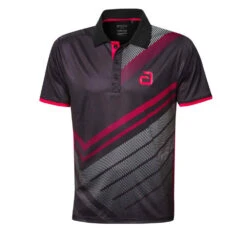 Table Tennis Clothing: Andro Liska Shirt – Black/Red (XS Only)