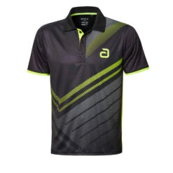 Table Tennis Clothing: Andro Liska Shirt – Black/Yellow (XS Only)