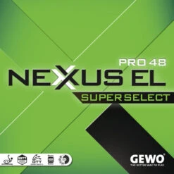 Table Tennis Rubber: Gewo Nexxus EL Pro 48 Super Select