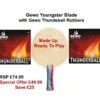 Table Tennis Bat: Gewo Youngster Blade + With 2 Sheets Of Thunderball Rubbers