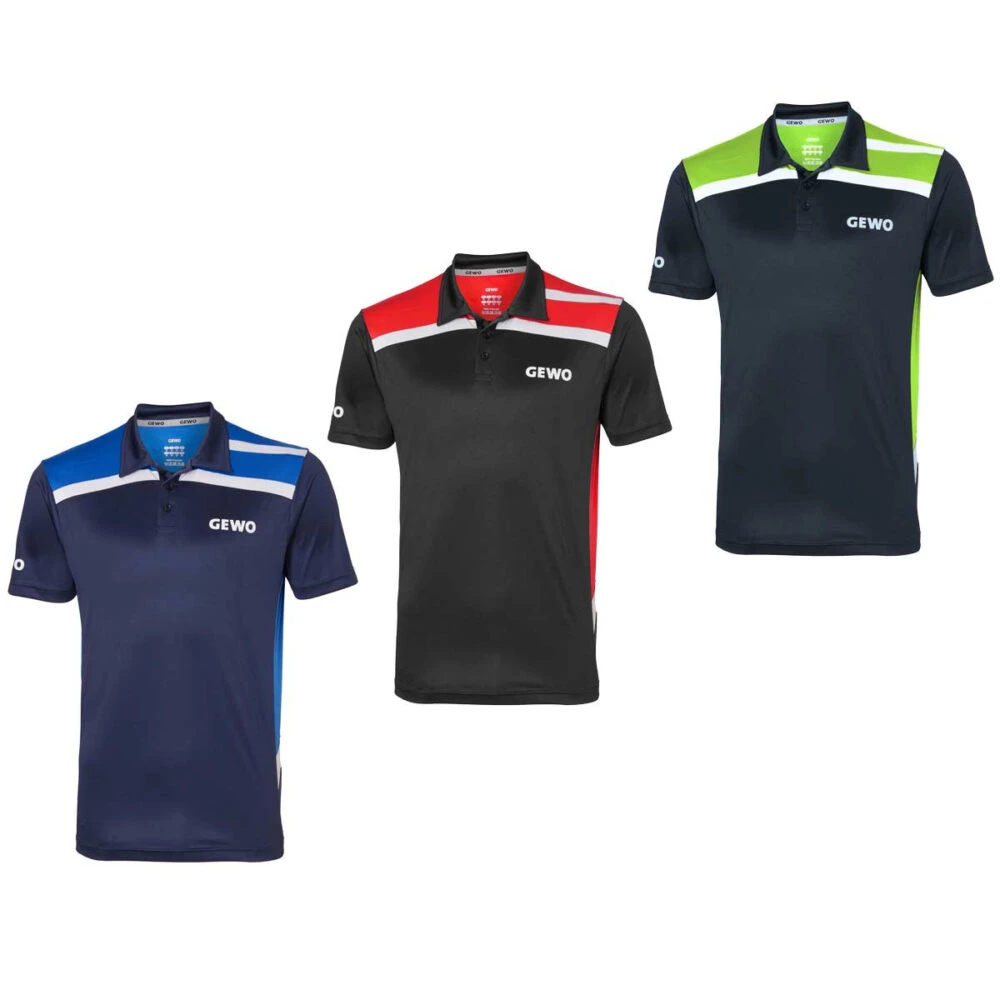 Table Tennis Clothing: Gewo Shirt Aurora Black/Red - Image 2