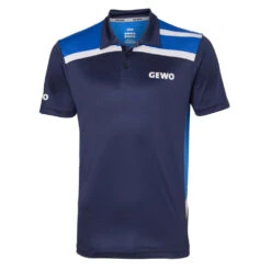 Table Tennis Clothing: Gewo Shirt Aurora Navy/Sky