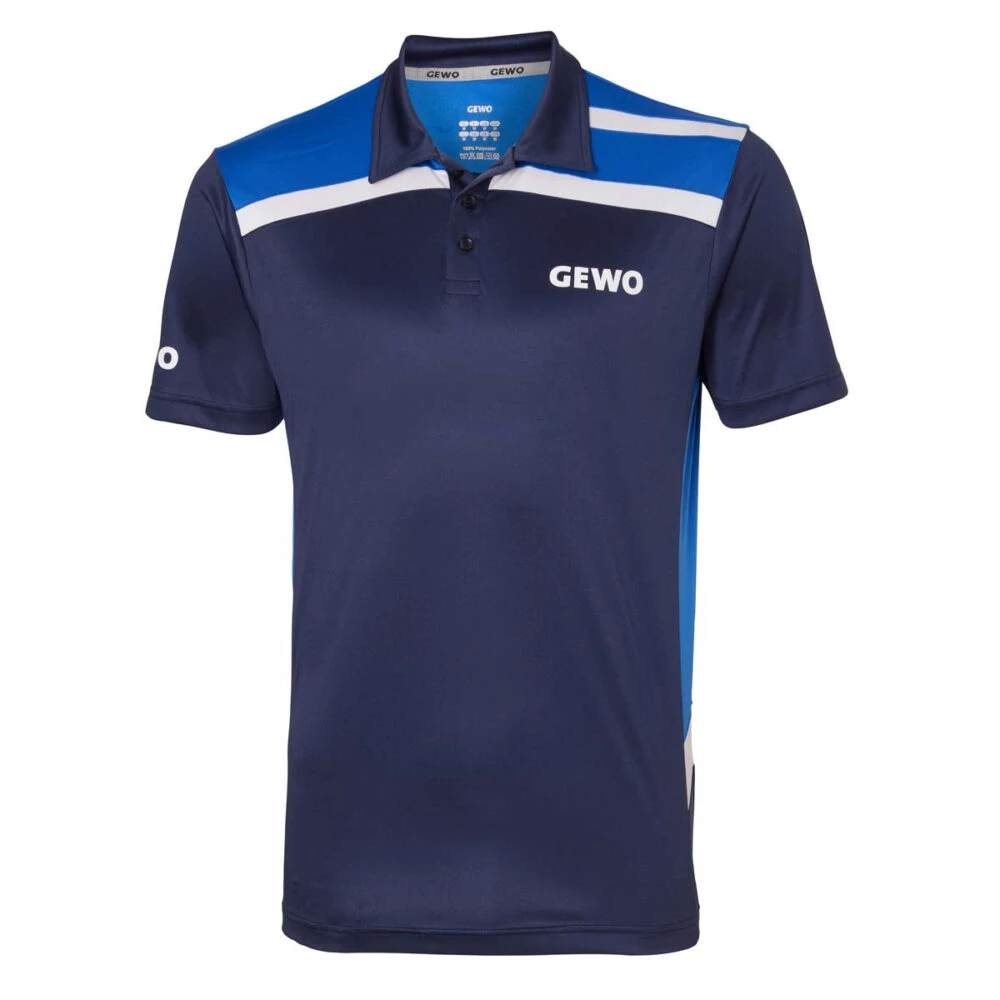 Table Tennis Clothing: Gewo Shirt Aurora Navy/Sky