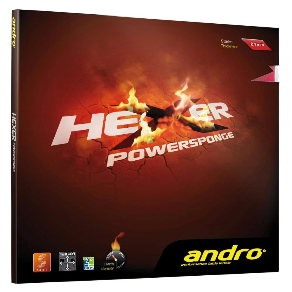Table Tennis Rubber: Andro Hexer Powersponge Rubber