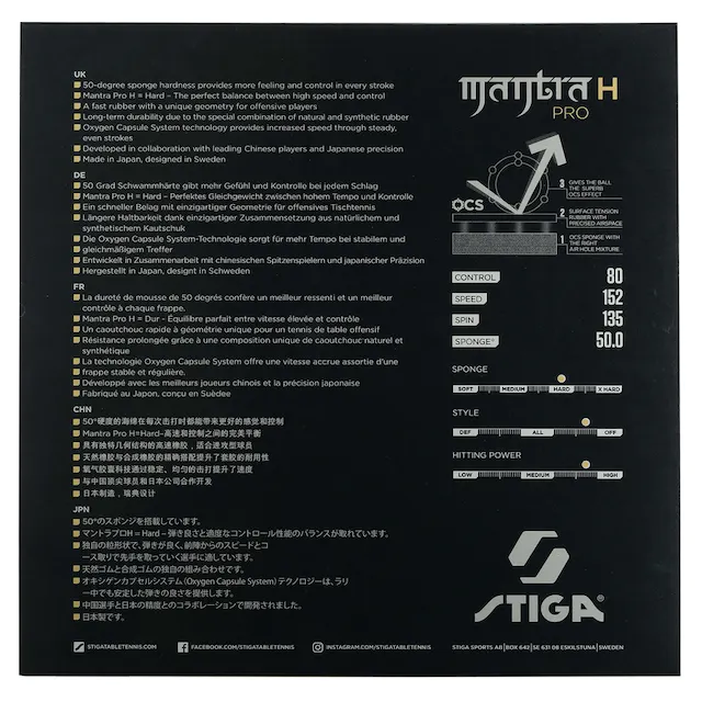 Table Tennis Rubber: Stiga Mantra Pro H Rubber - Image 2