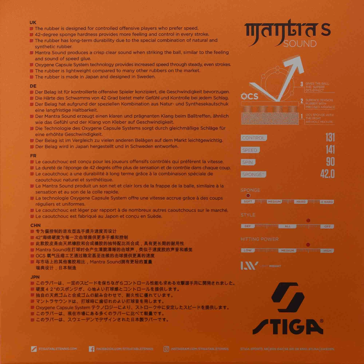 Table Tennis Rubber: Stiga Mantra Sound - Image 2