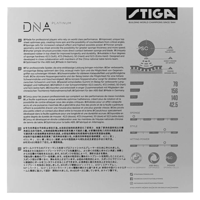 Table Tennis Rubber: Stiga DNA Platinum S Rubber - Image 2