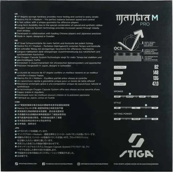 Table Tennis Rubber: Stiga Mantra Pro M Rubber - Image 2