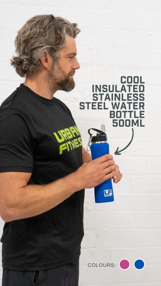 Table Tennis Accessories: Urban Fitness Cool Insulated Stainless Steel Water Bottle (500ml) - Image 3