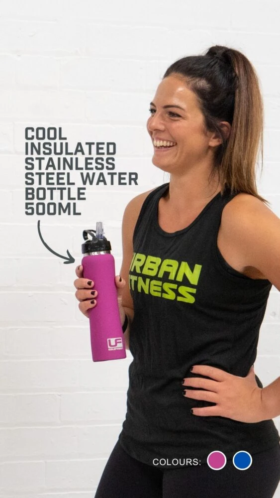 Table Tennis Accessories: Urban Fitness Cool Insulated Stainless Steel Water Bottle (500ml) - Image 2