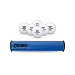 Table Tennis Balls: Gewo Ball Tube/Roller With 6 X Gewo AWR Outdoor Balls