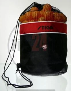 Table Tennis Bag: Stiga Ball Bag For Up To 216 Balls (Black/Red)