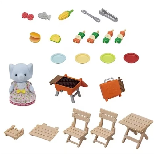 Sylvanian Families β BBQ Picnic Set With Elephant Girl - Image 4