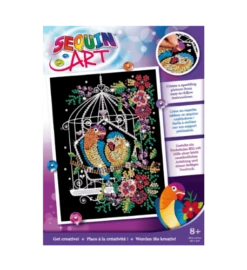 Sequin Art – Birdcage – Purple