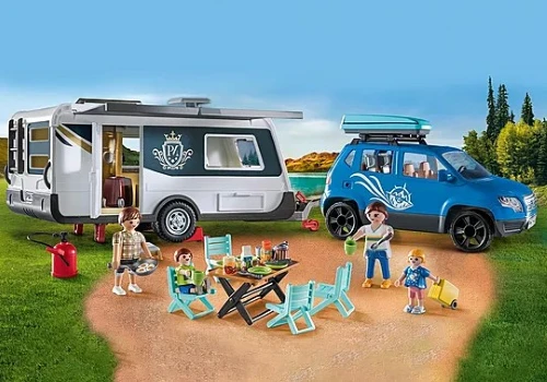 Playmobil – Caravan With Car - Image 2