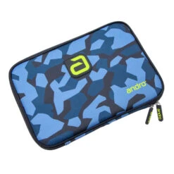 Table Tennis Luggage: Andro Fraser Camouflage Single Wallet – Blue 2022