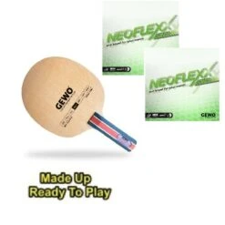 Table Tennis Bat: Gewo Allround Classic Blade + With 2 Sheets Of Neoflexx 40 Rubbers