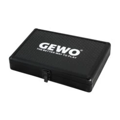 Table Tennis Case: Gewo Bat Wallet Deluxe – Aluminium Black Case (Bat Not Included)