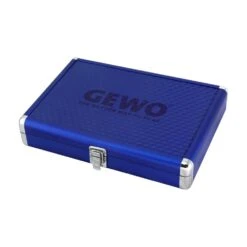 Table Tennis Case: Gewo Bat Wallet Deluxe – Aluminium Blue Case