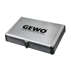 Table Tennis Case: Gewo Bat Wallet Deluxe – Aluminium Silver Case (Bat Not Included)