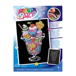 Sequin Art – Ice Cream Sundae – Blue