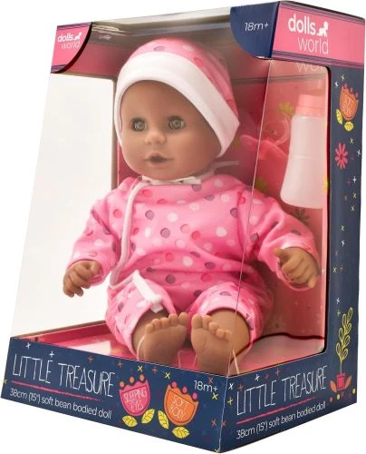 Dolls World Little Treasure β Black Girl Baby Doll - Image 2