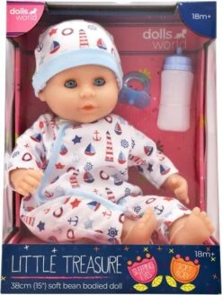 Dolls World Little Treasure – White Boy Baby Doll