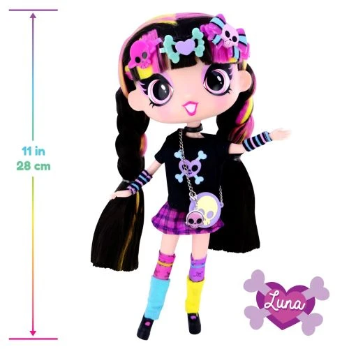 Decora Girlz Sticker ānā Style 11ā³ Collectable Fashion Doll ā Luna - Image 2