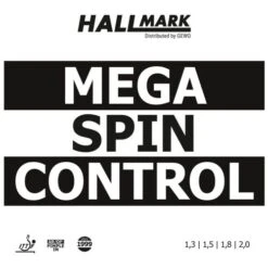 Table Tennis Rubber: Hallmark Mega Spin Control (BLUE 2mm Only)