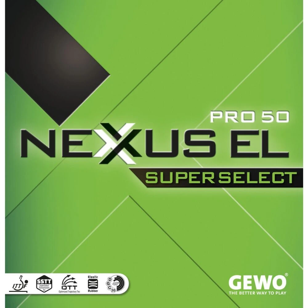 Table Tennis Rubber: Gewo Nexxus EL Pro 50 Super Select