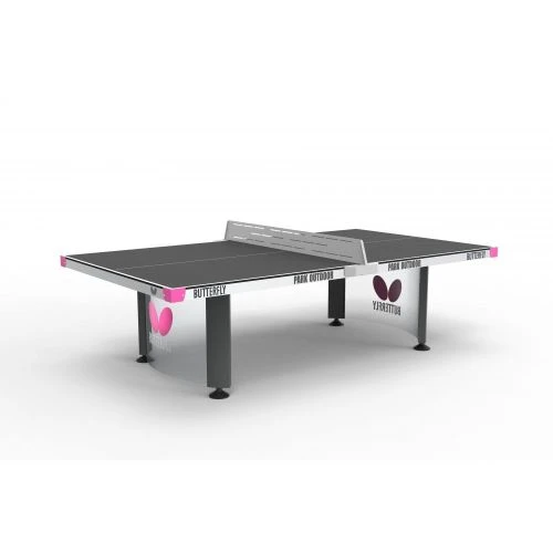 Table Tennis Table: Butterfly Park Outdoor – Grey - Image 2