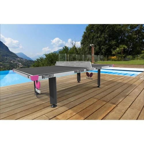 Table Tennis Table: Butterfly Park Outdoor – Grey