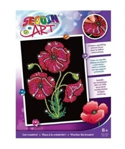 Sequin Art – Poppies – Purple