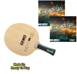Table Tennis Bat: Gewo Power Control Blade + With 2 Sheets Of Elaxxon 45 Rubbers