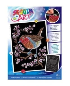 Sequin Art – Robin – Blue