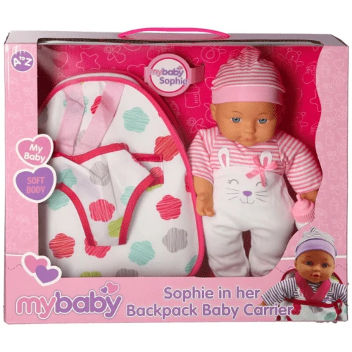 My Baby Sophie 30cm Doll In Her Backpack Baby Carrier β 30303
