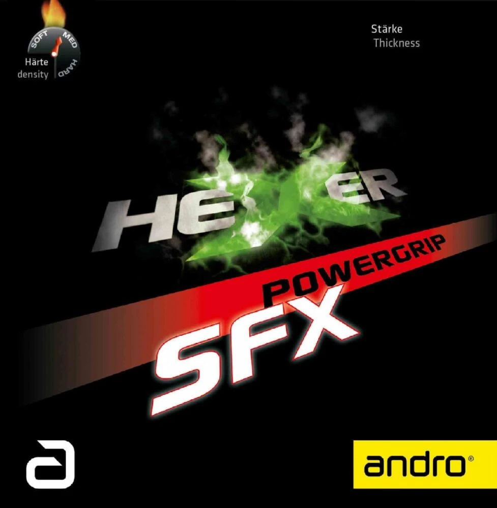 Table Tennis Rubber: Andro Hexer Powergrip SFX Rubber