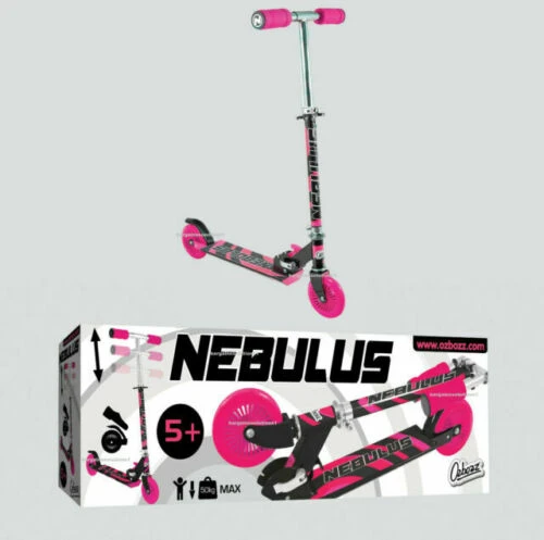 Scooters: Nebulus Scooter Black With Pink Chrome Finish - Image 2