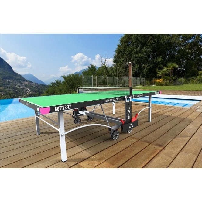 Table Tennis Table: Butterfly Spirit 18 Outdoor Rollaway Table Tennis Table