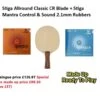 Table Tennis Bat: Stiga Allround Classic Blade + Stiga Mantra Control & Sound 2.1mm Rubbers