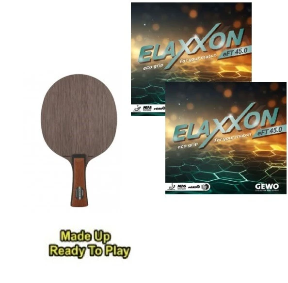 Table Tennis Bat: Stiga Offensive Classic Blade With Gewo Elaxxon 45 Rubbers (with 2.3mm Rubbers Only)