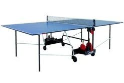 Table Tennis Table: Stiga Winner Roller 19mm Indoor Table – Blue (Special Offer Includes 2 Bats & 6 Balls)